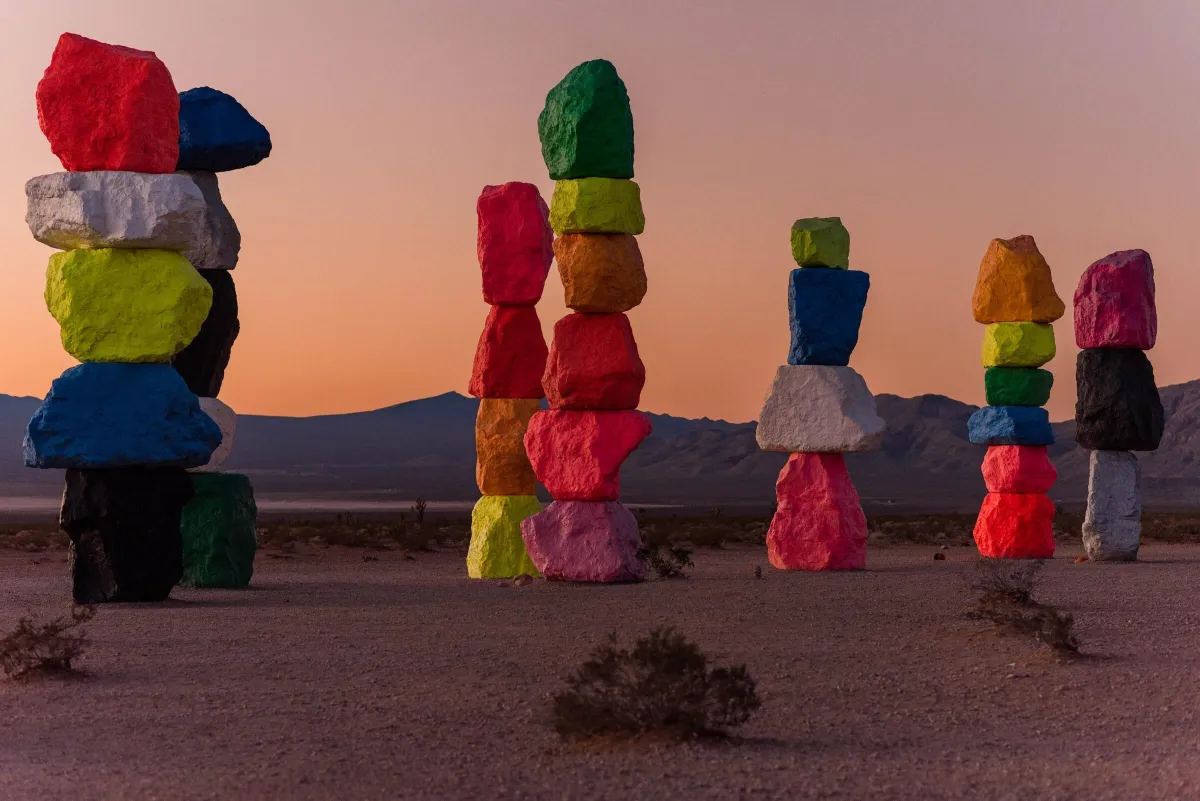 Sunset at Seven Magic Mountains