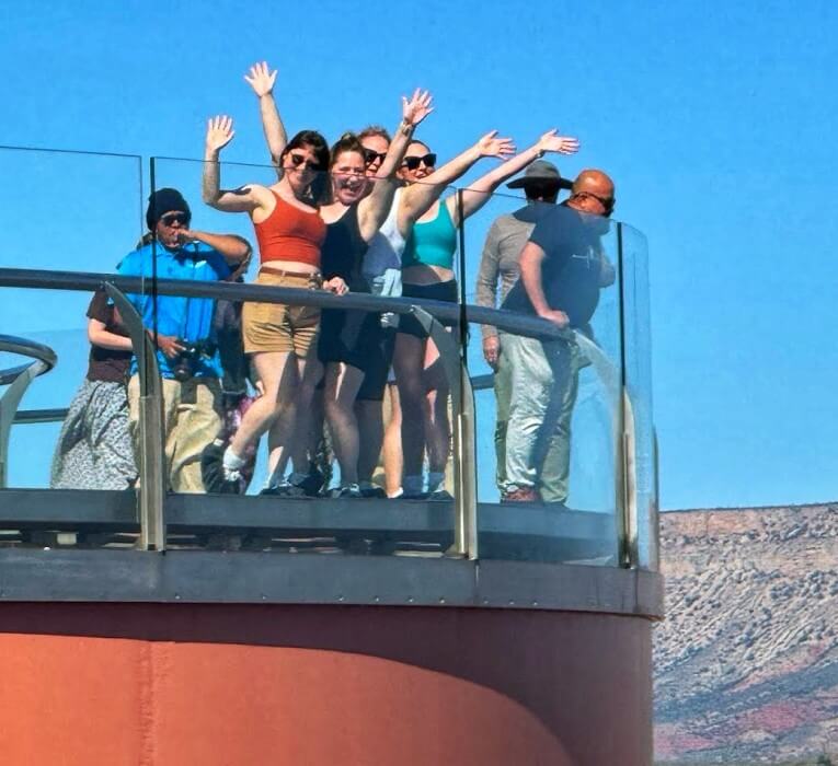 Group photo on Grand Canyon Skywalk