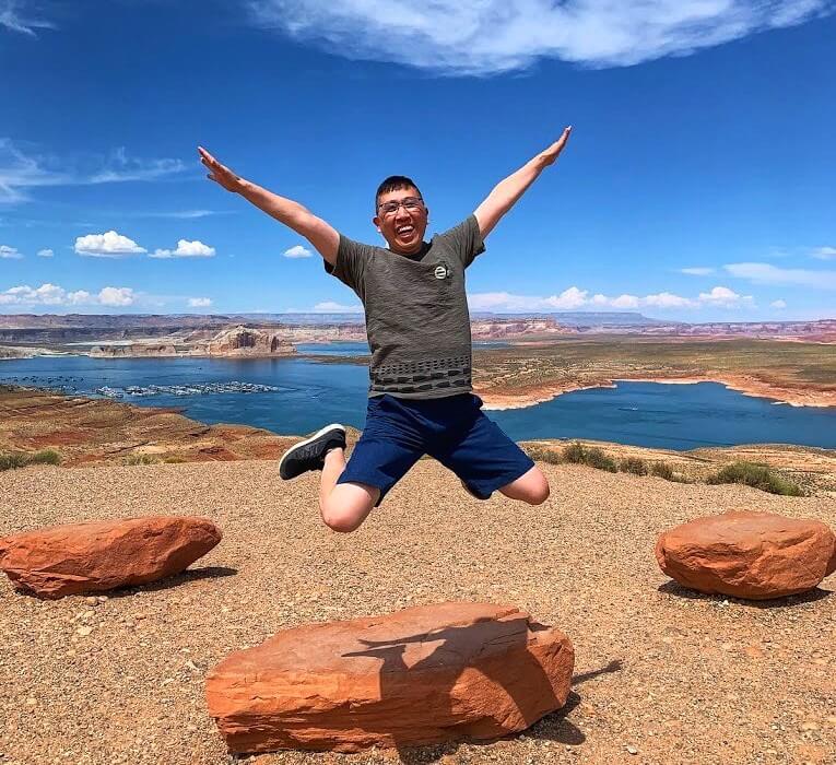 Jumping Photo at Lake Powell
