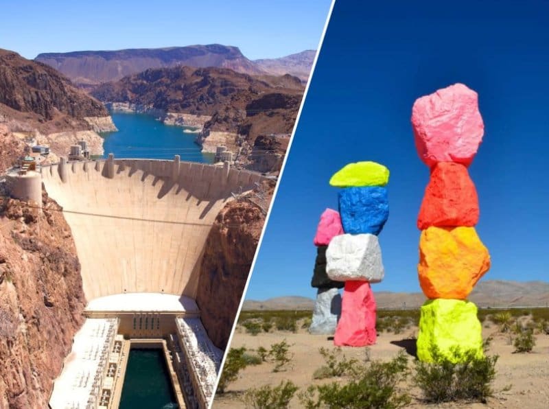 Hoover Dam Walk On Top Tour with Seven Magic Mountains