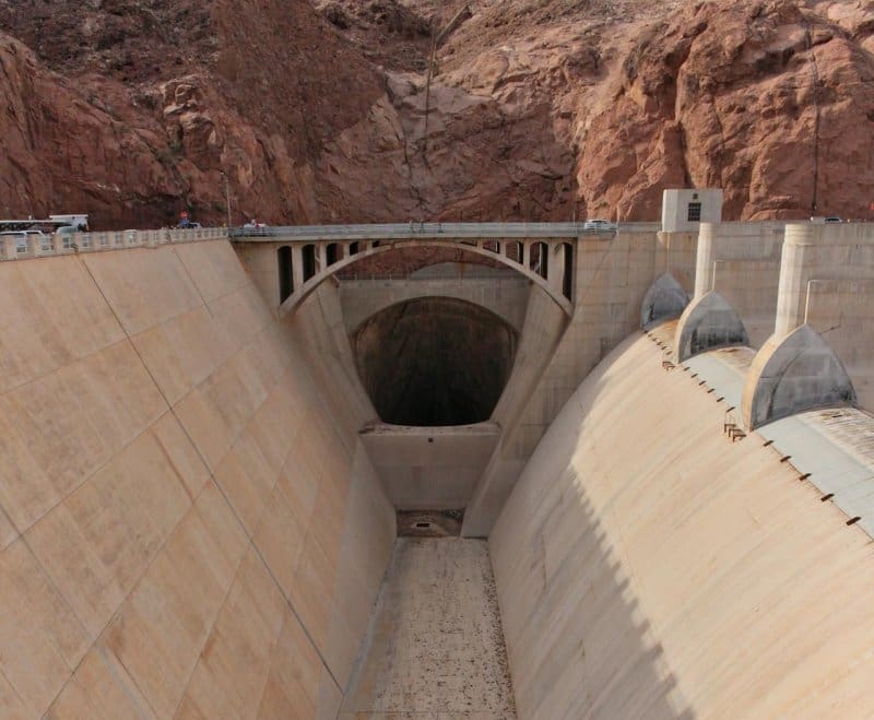View Of Hoover Dam Emergency Spillways